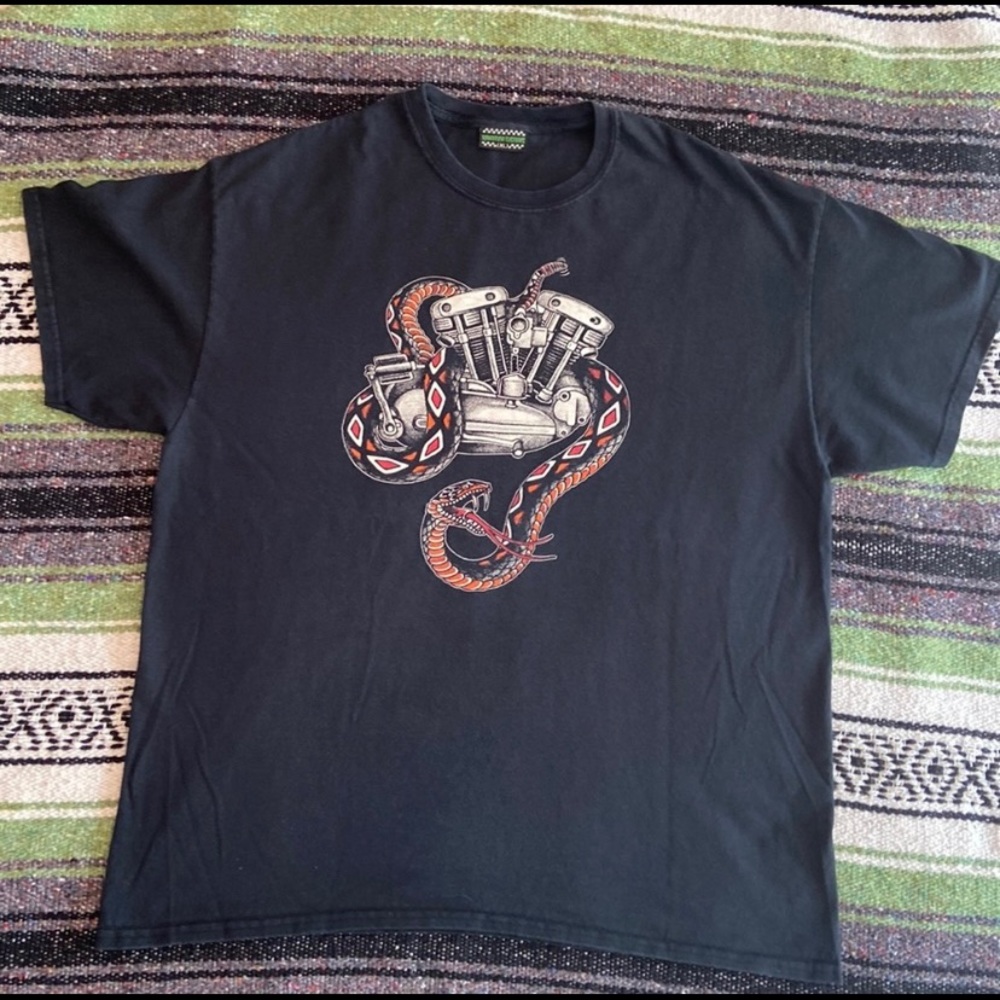 Motorcycle Motor Snake Chopper shirt lowbrow customs